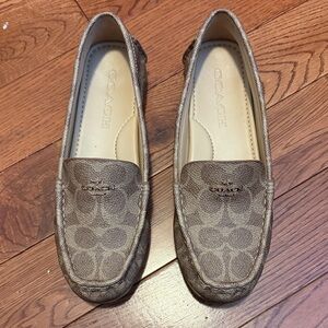 Coach Signature Canvas Loafers in Brown
